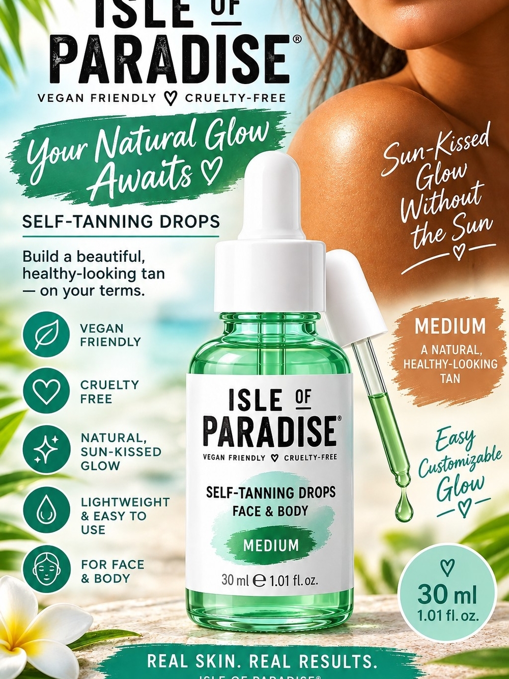 Isle of Paradise Self-Tanning Drops for Face & Body